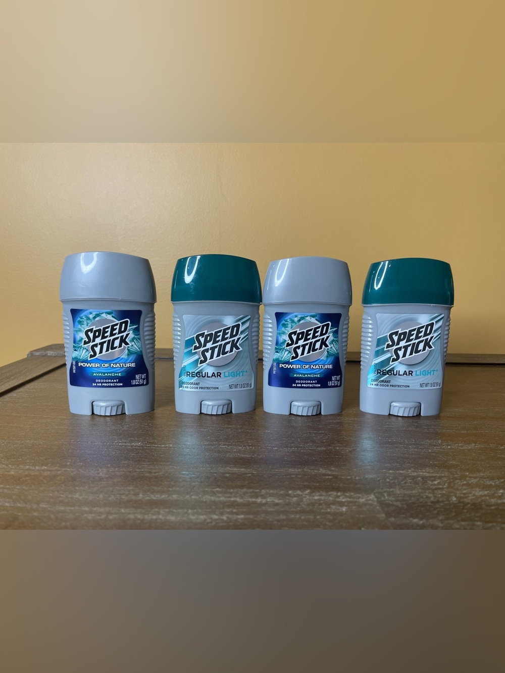Speed Stick Deodorant Bundle - White with Teal & Light Blue Caps